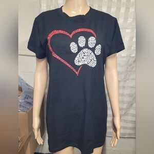 NWT - LA POP ART - Black Shirt - Size L-XL.  Says WOOF